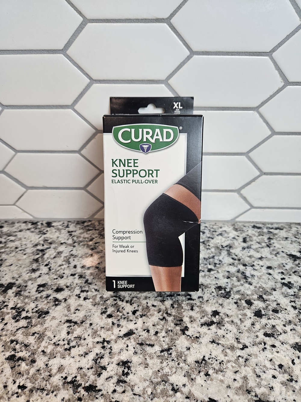 Women's Black Knee Support Elastic Pull-Over